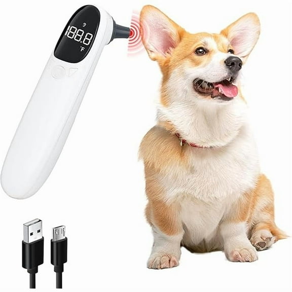 ZLCCat and Dog Ear Temperature Monitor, Pet Only Thermometer, Dogs or Cats Ear Temperature Monitor with Warranty, Dog and Cat Ear Care Supply, Take Pet Temperature Tool.