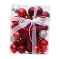 thumbnail image 2 of Juego De Adornos De Bolas Navideñas, Decoración Navideña Para Hoteles, Oficinas, Festivales, Dorado Y Rojo, 2 of 8