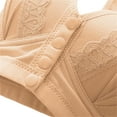 thumbnail image 5 of ManxiVoo Front Closure Wireless Bra for Women Full Coverage Comfortable Support Minimizer Bralette Non Padded Everyday Wear M Size Beige, 5 of 5
