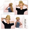 thumbnail image 2 of Claw Clip Messy Bun Hair Piece Real Human Hair Buns Wavy Curly Updo Hair Buns Claw Clip Ponytail Hairpieces Hair Scrunchie with Clip for Women, 2 of 11