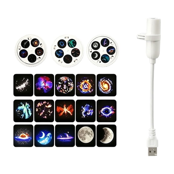 Holographic Night Light Projector, Galaxy Projector, 2-in-1 Galaxy Projector Night Light, Portable Starry Night Light Projector