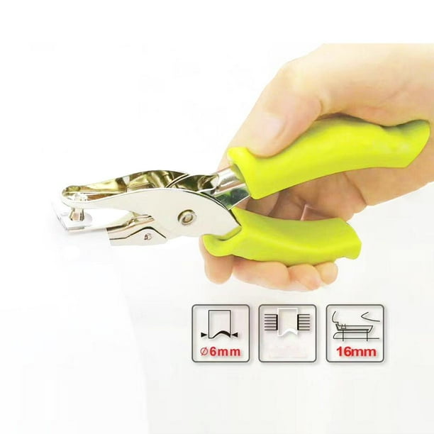 Perforadora de un agujero , alicates de corte, perforadoras de papel para oficina en hogar, 8 páginas para tarjetas artesanales, álbum 6mm BLESIY perforadora de un solo orificio