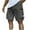 Dark Gray, variant on Men's Quick-Dry Solid Color Cargo Shorts with Pockets - Lightweight Athletic Outdoor Sports Fitness Shorts
