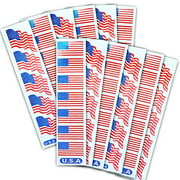 Patriotic American Flag Temporary Tattoos Set, MADE IN THE USA (Over 100 USA Tattoos, 4th of July Party Supplies)