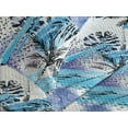 thumbnail image 3 of Ambesonne Tropical Boho Quilted Coverlet 3 Pcs, Abstract Brush Palm, King Size, Deep Sky Blue Ceil Blue, 3 of 4