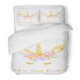 thumbnail image 1 of Juego de ropa de cama ABPHQTO 3 piezas Cuerno de unicornio en corona floral Twin Size, 1 of 1