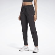 Reebok Womens Run Athletic Track Pants, Black, Large