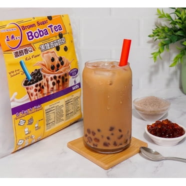 6 drinks - Brown Sugar Instant Boba Tea Kit from Boba Crafters - Bubble Tea Kit