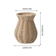 thumbnail image 2 of Handmade Woven Boho Vase, 9" Decorative Flower Basket for Pampas Grass,Wicker Vases for Flowers, Farmhouse Living Room Shelf Centerpiece & Photography Prop for Tabletop Centerpiece Home Decor, 2 of 5