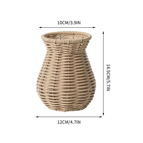 Decorative Vases for Home Decor Handmade Woven Pot for Living Room, Flower Arrangement and Dry Display on Cabinet, Decorative Flowers for Home Decor Artwork and Photography Prop