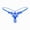 Blue, variant on Womens Pearl Pendant Briefs 3 Pack Fashion Beaded Underwear Comfort Panties for Daily Wear