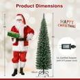 thumbnail image 2 of Gymax 6 ft Pre-Lit Artificial Christmas Tree Slim Pencil Xmas Tree Holiday Party Decor, 2 of 10