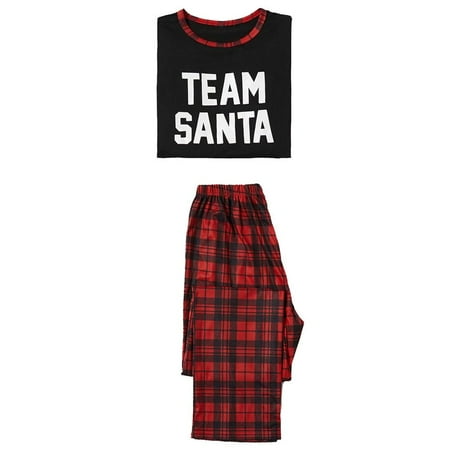 

Family Pajamas Matching Sets Christmas Pajamas Set Xmas Holiday Sleep Lounges Top and Classic Plaid Pants Sleepwear
