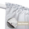 thumbnail image 4 of Blue Flower Swag Valances for Windows 2 Pack, Kitchen Window Curtains 36 Inch Length, Spring Modern Minimalist Country Floral Plant Privacy Swag Curtains for Living Room/Bathroom 36"x36", 4 of 8