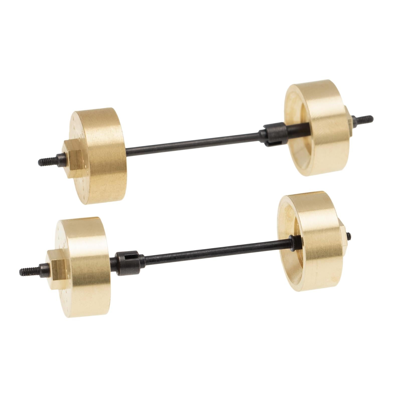 Brass Wheel Counterweight Wheel Axle Kits Fit for Axial SCX24 1:24 RC Car 