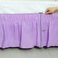 thumbnail image 2 of PiccoCasa 15" Drop Bed Skirt Dust Ruffle Wrap, Twin Light Purple, 2 of 8
