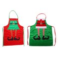 thumbnail image 1 of 2 Pcs Christmas Apron Sleeveless Apron Kitchen Aprons Cooking Baking Waist Bib, 1 of 8