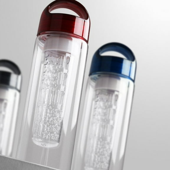 WHAMVOX Blue 750ml AS Water Bottle for Outdoors with Fruit Infuser and Leakproof Design Perfect for Travel