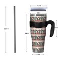 thumbnail image 4 of 40oz Tumbler,Multicolor Christmas Tree Pattern Insulated Tumblers with Removable Handle,Stainless Steel Double Vacuum Coffee Tumbler Cup with Straw for Home,Office,Travel,Party, 4 of 5