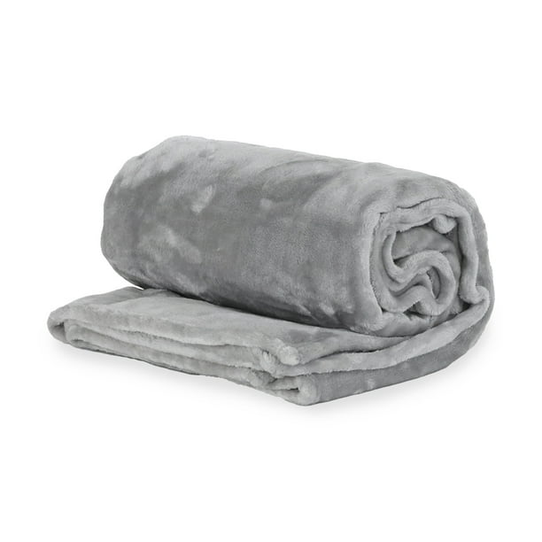 Cobija Individual Polar Gruesa Suave y Caliente para Cama y Sofa - Frazada para Frio e Invierno Gris GAON