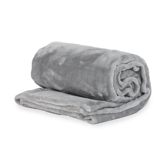 Cobija Individual Polar Gruesa Suave y Caliente para Cama y Sofa - Frazada para Frio e Invierno Gris GAON