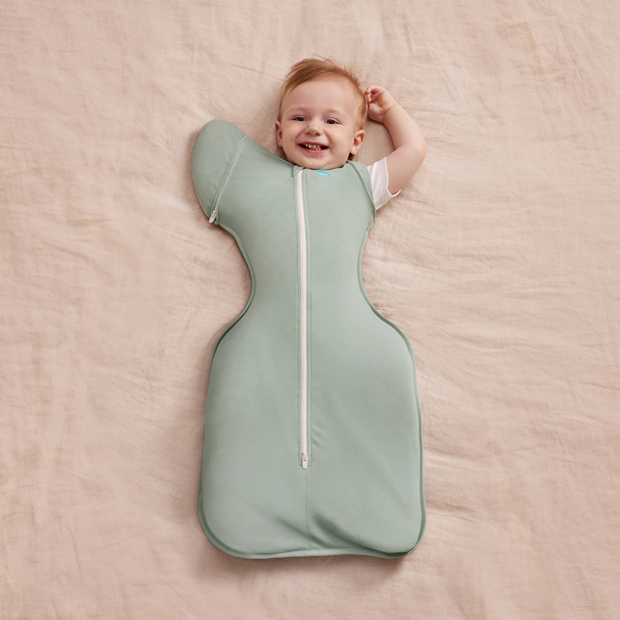 Love to Dream Swaddle UP Transition Baby Sleep Bag Lite 0.2 TOG, Zip-Off Wings, Medium 13-19 lbs, Olive