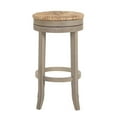 thumbnail image 4 of Home Square 3 Piece Swivel Rush Seat Bar Stool Set in Weathered Gray, 4 of 5