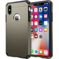 thumbnail image 1 of Compatible avec iPhone X Étui/iphone XS Étui, Housse de Protection à Double Couche Robuste Conçu pour iPhone X / XS 5,8 Pouces (2018) - Canon en Métal, 1 of 6