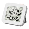 thumbnail image 4 of Reloj de pared con termómetro e higrómetro, reloj de ducha digital, relojes de ducha para profesores. Blanco, 4 of 8