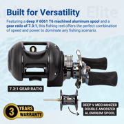 Ardent Apex Elite Baitcasting Reel, Right Handed 7.3:1 Gear Ratio, 12+1 Ball Bearing, Aluminum Frame Fishing Reel with EVA Grip, Smooth Casting Performance and Precision