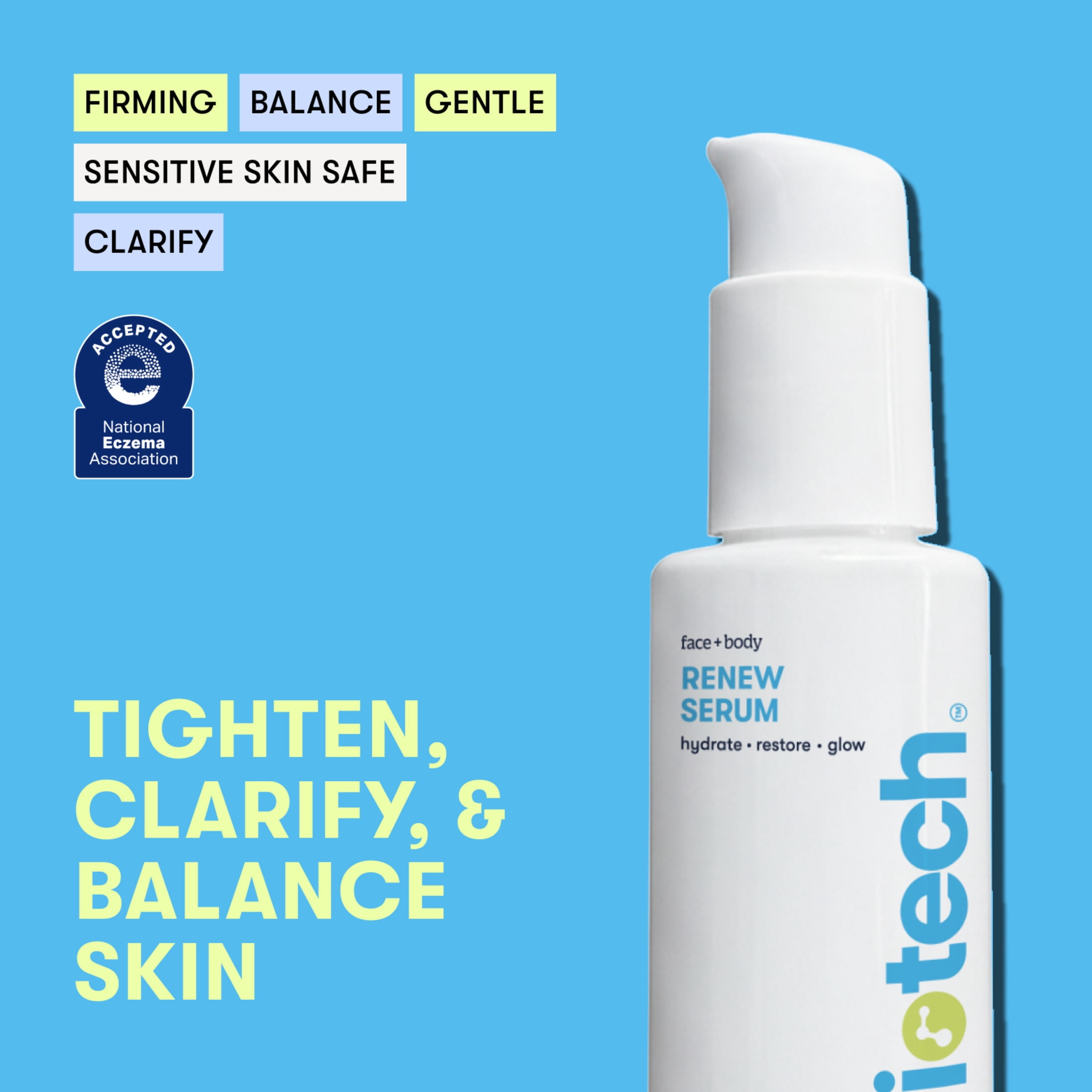 Briotech Skin Renew Serum, Clinically Tested Hypochlorous Acid Mineral Gel, 3.4 fl oz (2 Pack)