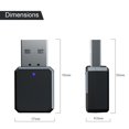 thumbnail image 4 of KN318 Receptor inalámbrico compatible con Bluetooth 5.1 Conector de 3,5 mm para dongle de audio de música de automóvil, 4 of 6