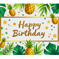 thumbnail image 4 of Tropical Themed Happy Birthday Banner with Pineapples and Leaves Party Decoration Backdrop for Birthday Parties Photography Props and Decorations, 4 of 7
