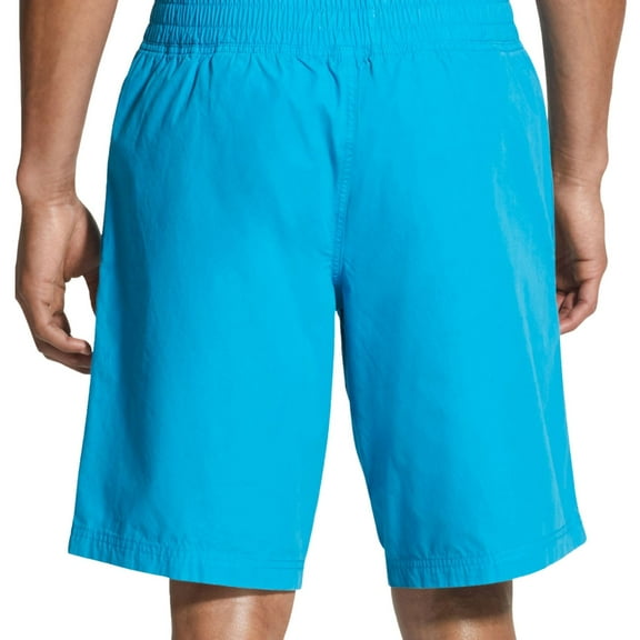 DKNY Mens Logo Print Athletic Walking Shorts, Blue, Small