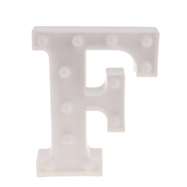 Lámpara de noche con letras LED creativas para dormitorio, lámpara de adorno F
