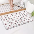 thumbnail image 4 of White Cow Black Spot Bow Pattern Bathroom Rugs Mat,Non Slip Microfiber Bathroom Rug,Rubber Backing,Soft Bathroom Mats for Bathroom Floor,Tub and Shower,17x30in(43x75cm), 4 of 5