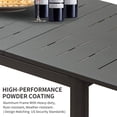 thumbnail image 4 of Patio Dining Expandable Table, Metal Aluminum Outdoor Table for 6-8 Person Rectangular Table for Porch Lawn Garden Bistro(1 Table) 11371, 4 of 6