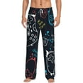 thumbnail image 1 of Kdxio Joystick Gamepad Pattern Men's Pajama Pants, Elastic Waist with Drawstring and Pockets, Comfortable Loungewear-Small, 1 of 5
