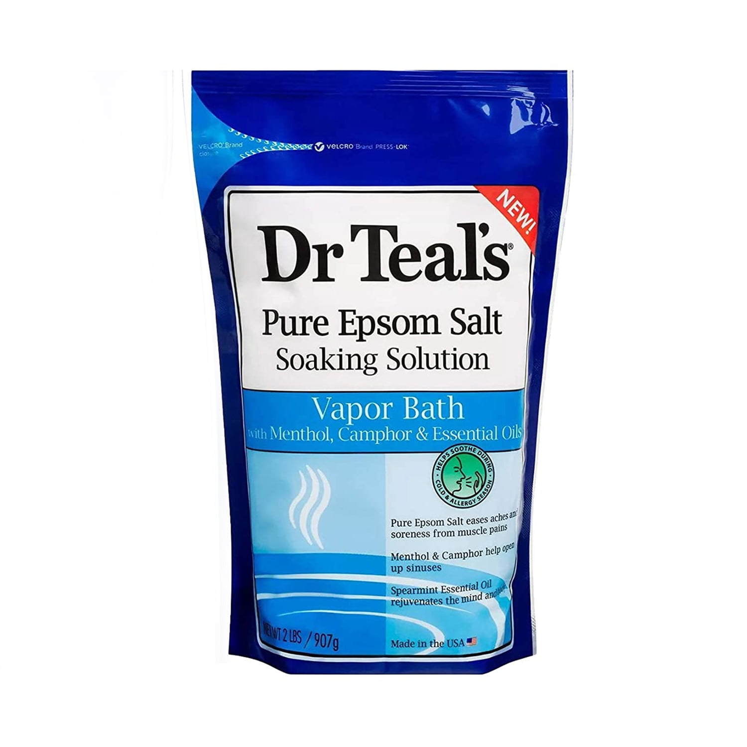 Dr Teal's Vapor Pure Epsom Bath Salt, 2lb,Pack of 2