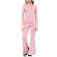 thumbnail image 2 of ATOGUTA Girls Outfits Kids Long Sleeve Tops and Pants Sweatsuit Clothing Sets Size 8-13, Watermelon Red, 2 of 5