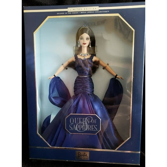 Queen of Sapphires Barbie Doll Royal Jewels Collection 2000 Mattel 26926