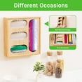 thumbnail image 6 of Ziplock Bag Organizer, Bamboo Storage Bag Holder Baggie Organizer for Drawer and Wall Mount, Compatible with Gallon, Quart, Sandwich, Snack Size Bag, 6 of 7