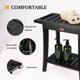 thumbnail image 4 of Banco de ducha Unibambou Bamboo con estante de almacenamiento negro impermeable, 4 of 7
