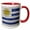Red/White, variant on 3drose, National Flag of Uruguay Painted onto a Brick Wall Uruguayan, 15oz Two-tone Blue Mug