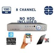 Evertech 8 Channel H.265 HD TVI AHD CVI Analog Home Office Standalone CCTV Security Surveillance Digital Video Recorder (NO HARD DRIVE Included)