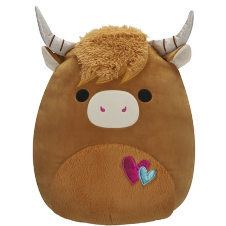 Squishmallows Official Plush 16 inch Brown Highland Cow - Child's Ultra Soft Stuffed Plush Toy