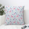 thumbnail image 4 of Honeii Flamingo and Pineapple Print Throw Pillow, Square Decorative Pillow Forms Soft Fluffy Plump Pillow Decorative Pillow Inserts,Couch Pillows-18"x18", 4 of 7