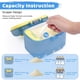 thumbnail image 3 of Dispensador de fórmula para bebés para viajes, contenedores portátiles de fórmula de leche en polvo para llevar, contenedores de bocadillos de frutas dulces con cuchara y tenedor (360 ml, azul) TUNC Sencillez, 3 of 5