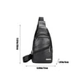 thumbnail image 3 of Apmemiss Clearance Leather Sling Bag Mens Chest Bag Casual Shoulder Crossbody Bags Travel Hiking Backpacks Daypack, 3 of 6