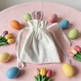 thumbnail image 2 of Leodye 1PCS Easter Bunny Style Drawstring Gift Bag Party Gift Packaging Candy Bag for Easter Supplies -6.8x6.7x0.2in, 2 of 6